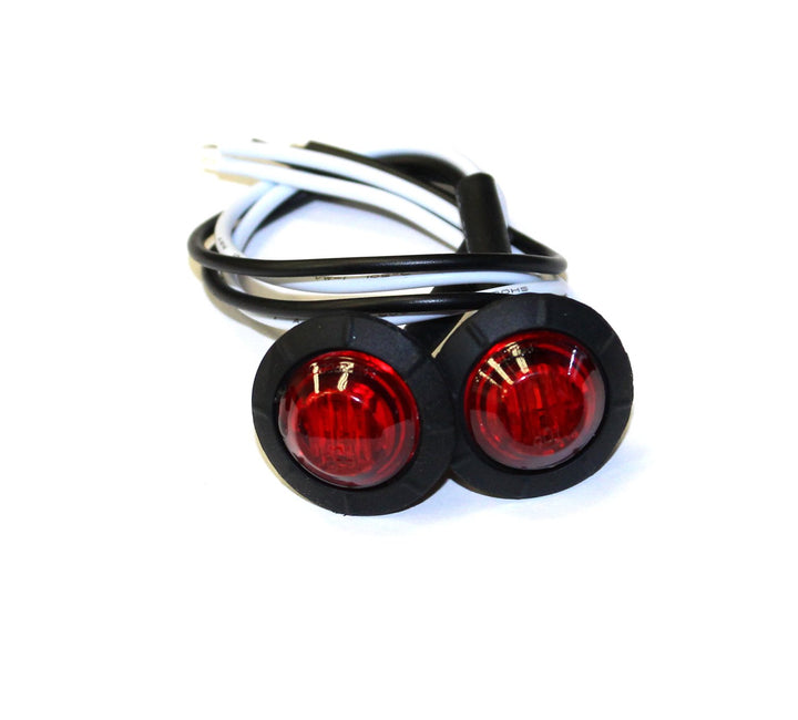 Motobilt Jeep Side Marker/Fender Lights 3/4" Red Lens LED 2 Pack MB6503 | image 2