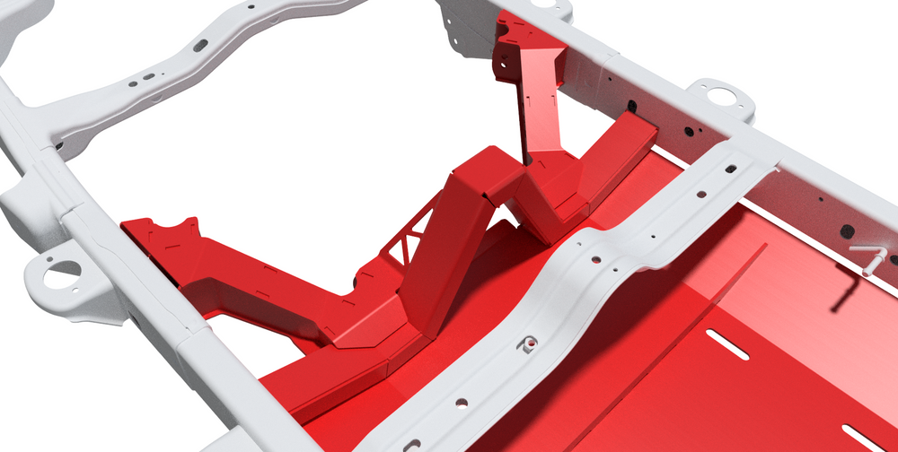 Motobilt 4 Link Suspension Bracket Kit with Skid Plate for 2007-2011 Jeep JKU MB7000 | image 2