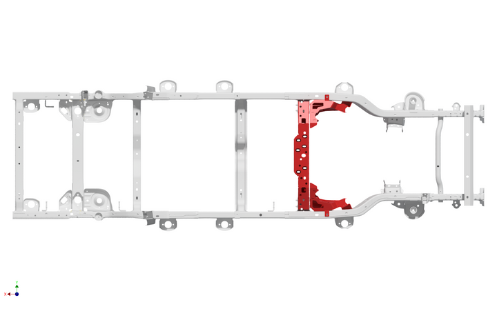 Motobilt 4 Link Front Brackets with Transmission Crossmember for 2012-2018 Jeep JKU MB7004 | image 3