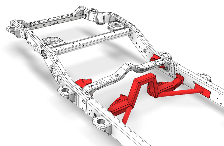 Motobilt Rear 4 Link Suspension Bracket Kit for 2018+ Jeep JLU MB7008