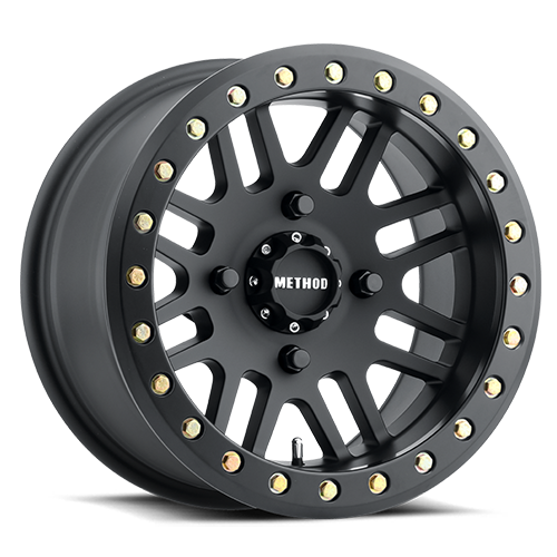 Aluminum Wheels 15x8 MR406 Beadlock UTV Bolt Pattern 4 On 136 Offset 0 Lip Size 2.17 Matte Black MB Method MR40658047544B