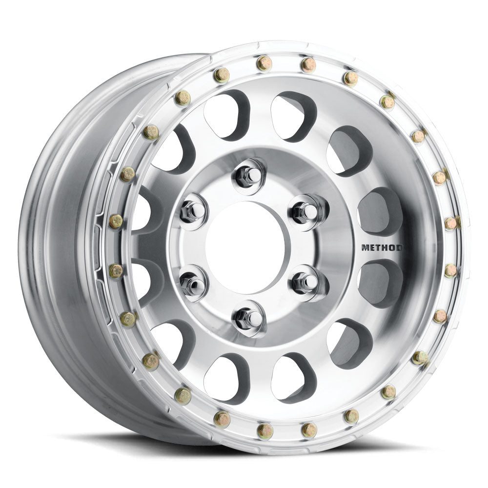 Method Race Wheels Beadlock MR103 | 17x9 | 6 On 139.7 | Offset -12 | Raw Machined | Lip 2.76"