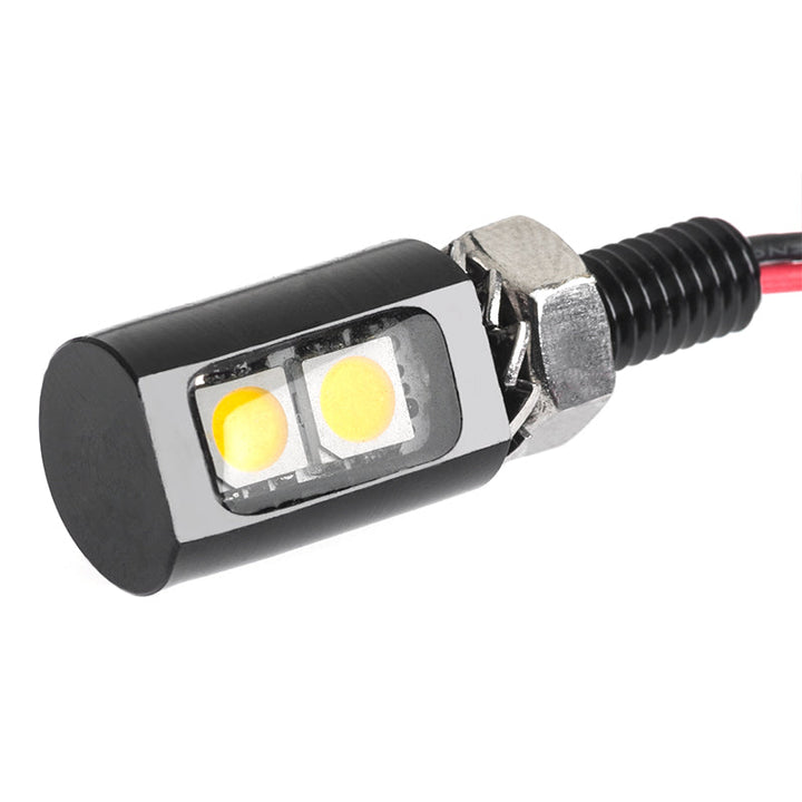 Miniature LED License Plate Bolt - Stud Mount - Cool White with Black Housing