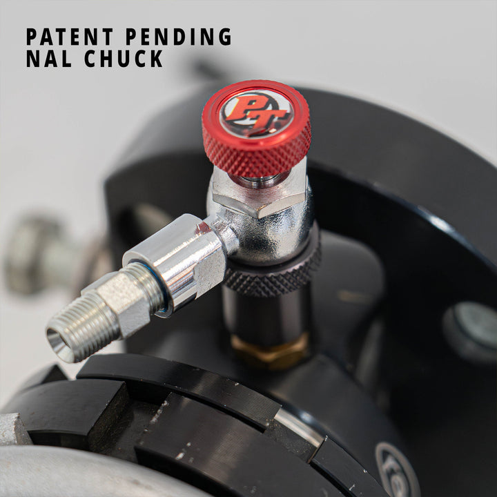 PT Shock Chuck™ Xtra Long - No Air Loss (NAL) Tire and Shock chuck - 1000 psi WP - Skinny Pedal Racing