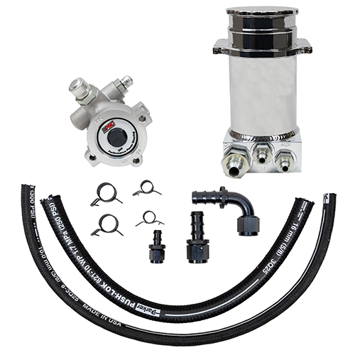 PSC Pro Touring Pump Kit Rack & Pinion Full Polish w/ Hydro-Boost PK1150XH-P | SKU PK1150XH-P