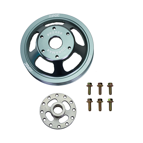 PSC Performance Power Steering Pump Pulley GMC 6.6L Duramax Gun Metal Gray PP2466G | SKU PP2466G