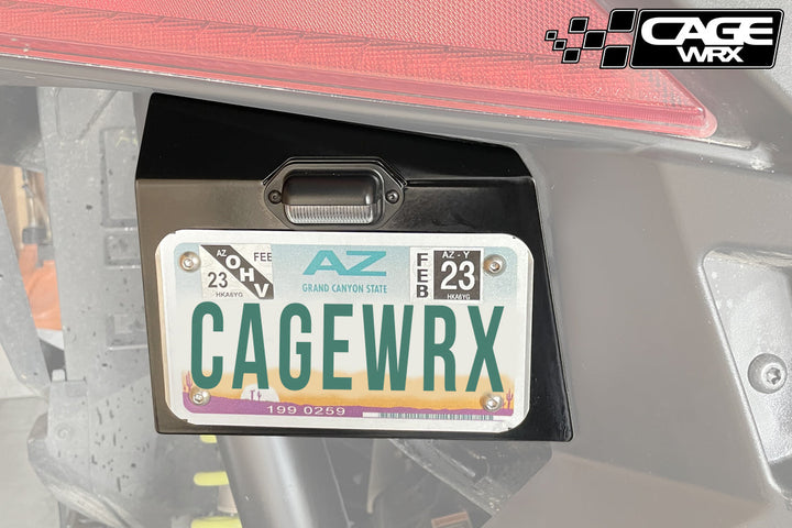 Cagewrx Polaris RZR License Plate Mount with LED Light - Pro R / Pro XP | image 2