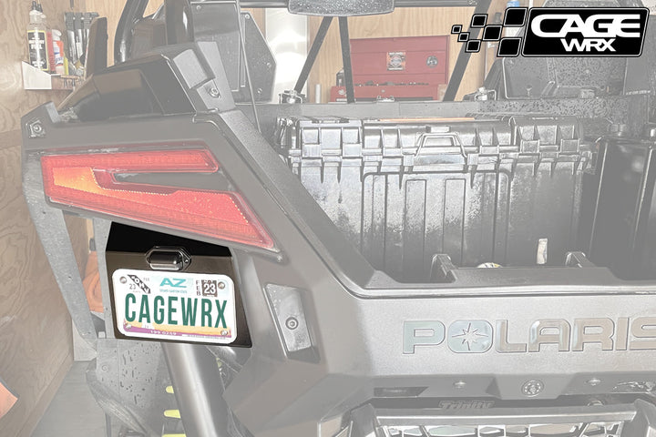 Cagewrx Polaris RZR License Plate Mount with LED Light - Pro R / Pro XP | image 3