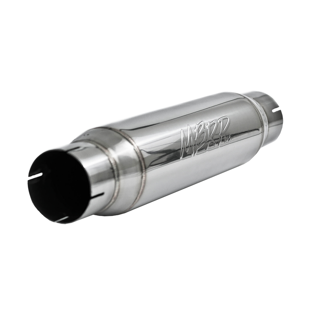 MBRP Exhaust Resonator 3" Inlet/Outlet16" Body 20" Overall T304 Stainless Steel R1013