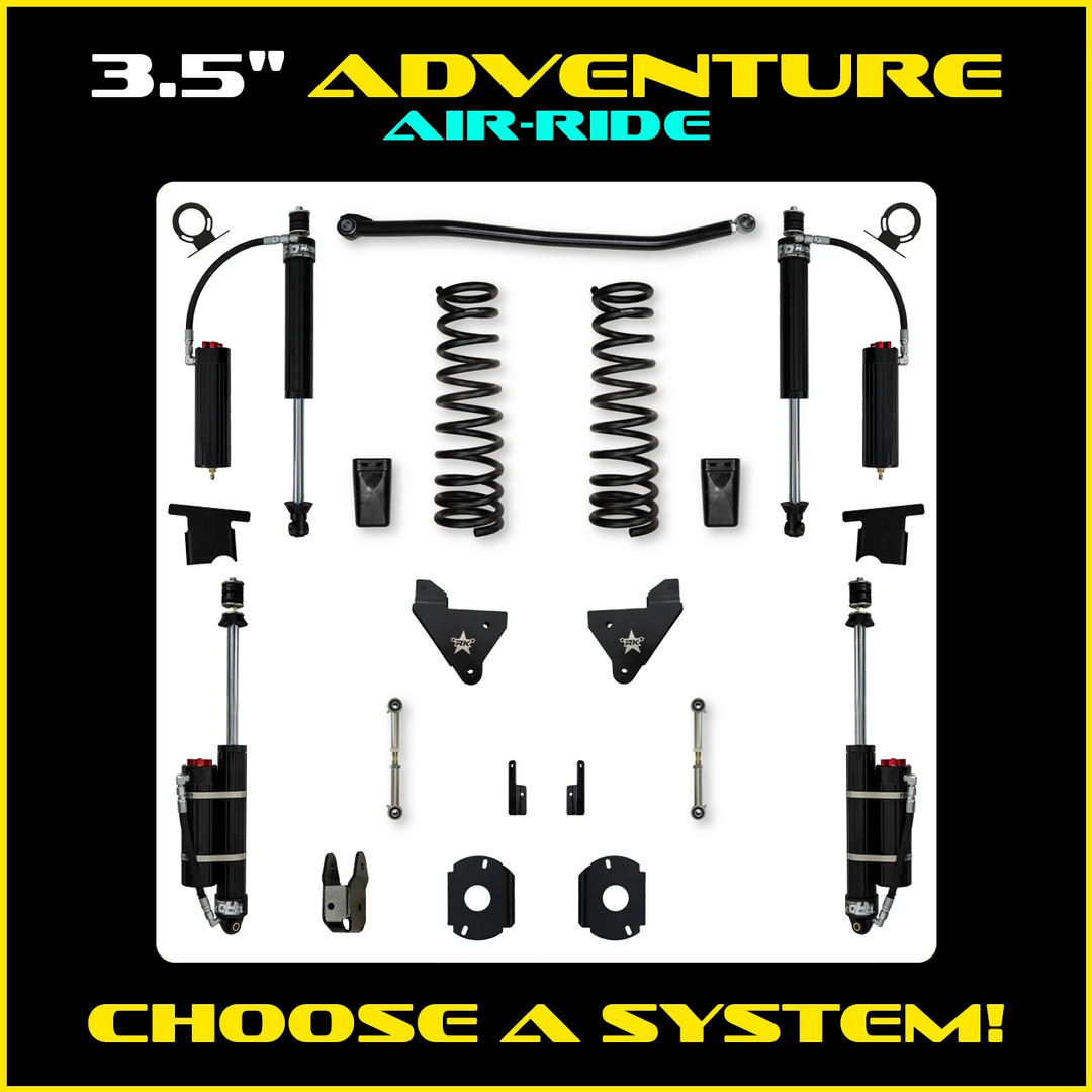 Rock Krawler 3.5 Inch Adventure System - 2014+ Ram 2500 HD - Gas Rear Air Ride