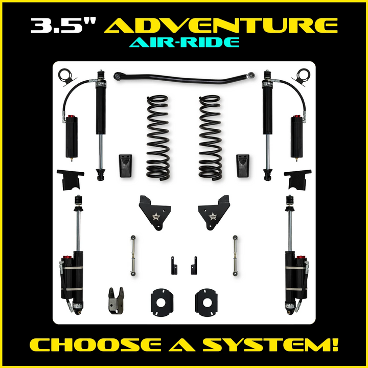 Rock Krawler 3.5 Inch Adventure System - 2014+ Ram 2500 HD - Gas Rear Air Ride