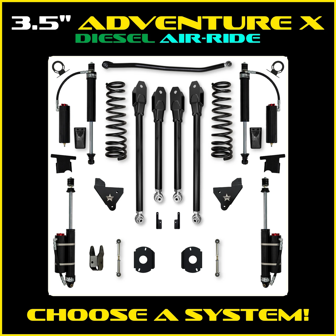 Rock Krawler 3.5 Inch Adventure X System - 2014+ Ram 2500 HD - Diesel Rear Air Ride