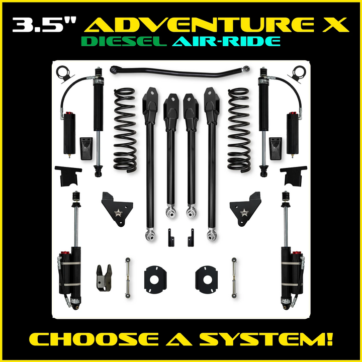 Rock Krawler 3.5 Inch Adventure X System - 2014+ Ram 2500 HD - Diesel Rear Air Ride