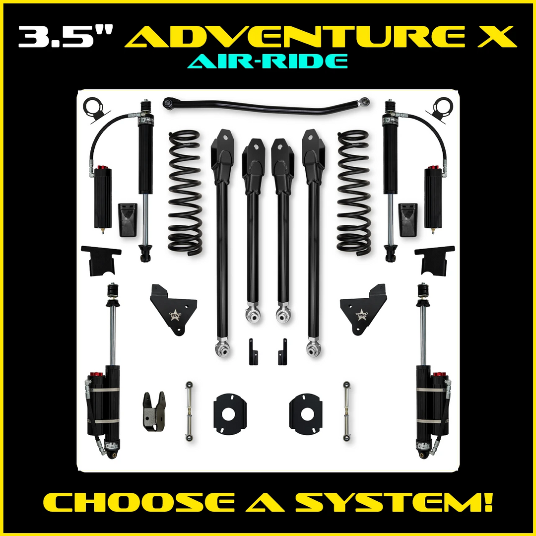 Rock Krawler 3.5 Inch Adventure X System - 2014+ Ram 2500 HD - Gas Rear Air Ride