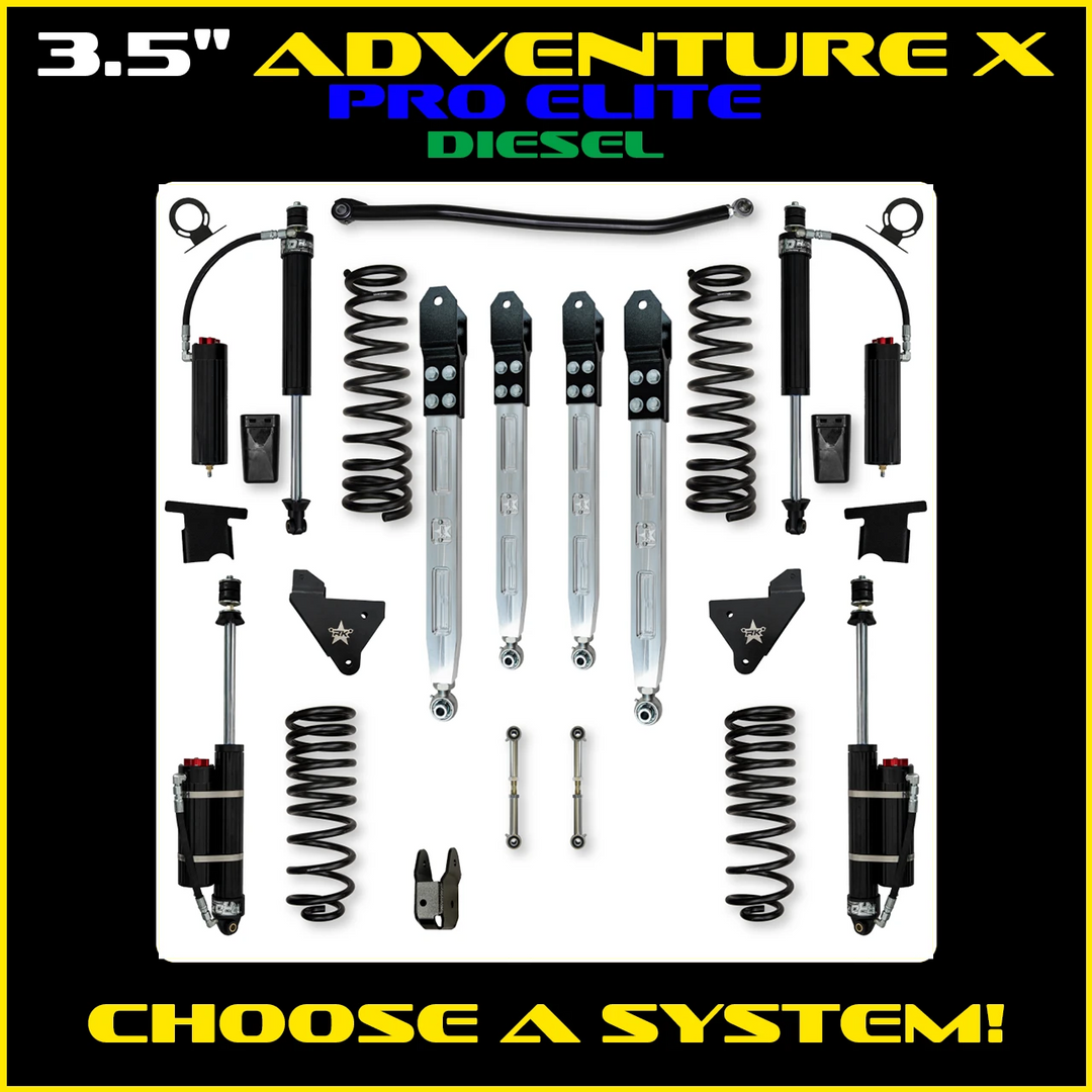 Rock Krawler 3.5 Inch Adventure X Pro Elite System - 2014+ Ram 2500 HD - Diesel