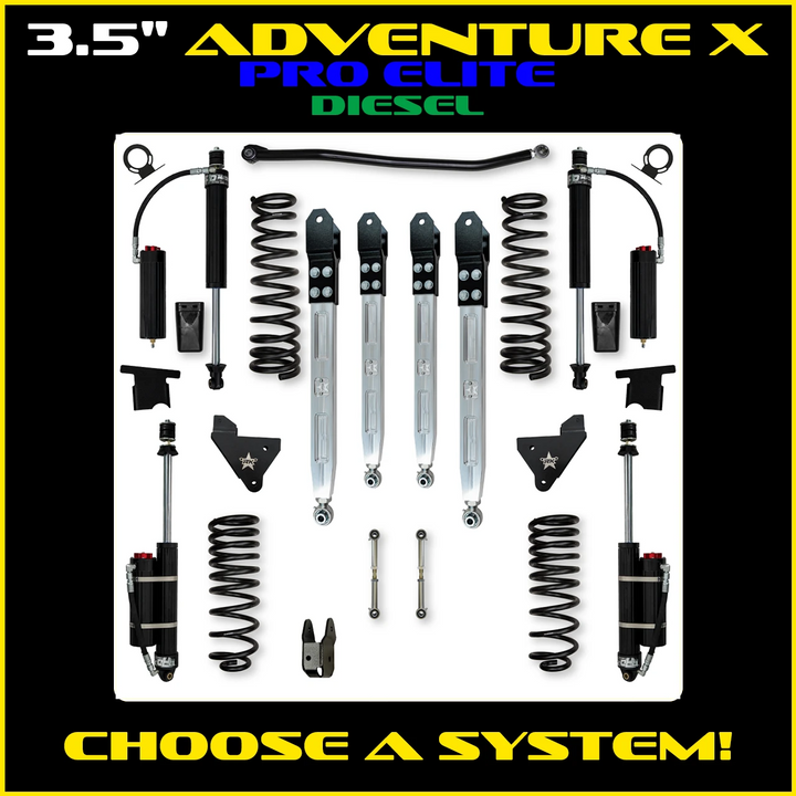 Rock Krawler 3.5 Inch Adventure X Pro Elite System - 2014+ Ram 2500 HD - Diesel
