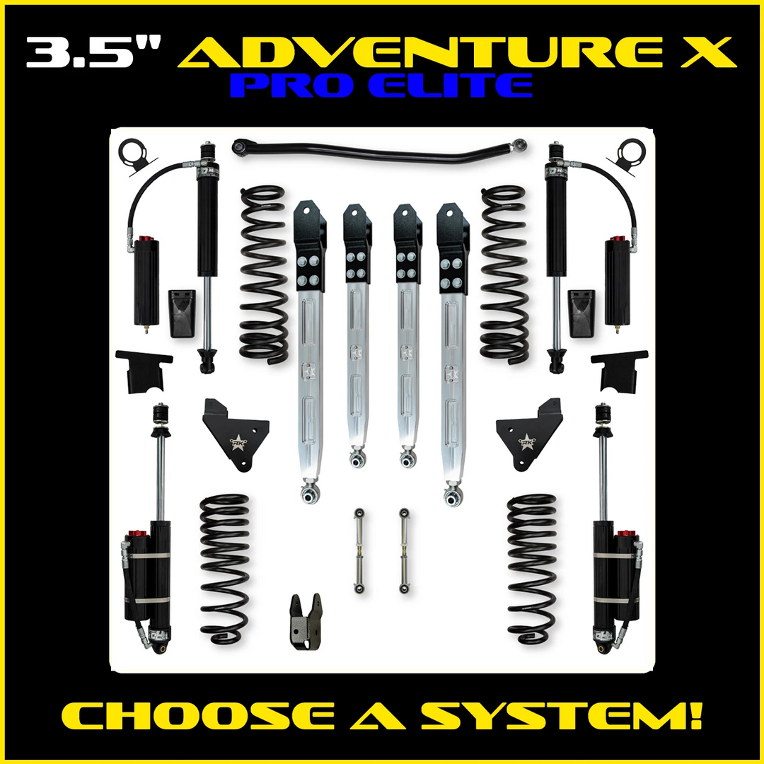 Rock Krawler 3.5 Inch Adventure X Pro Elite System - 2014+ Ram 2500 HD - Gas