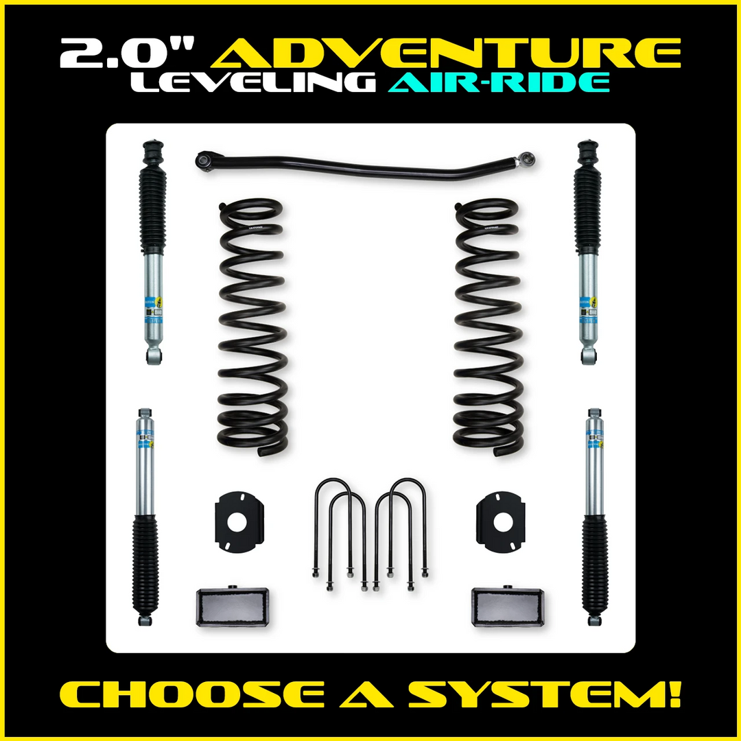 Rock Krawler 2.0 Inch Adventure Leveling System - 2013-2018 Ram 3500 HD - Diesel Rear Air Ride