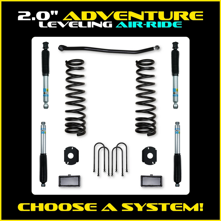 Rock Krawler 2.0 Inch Adventure Leveling System - 2013-2018 Ram 3500 HD - Diesel Rear Air Ride