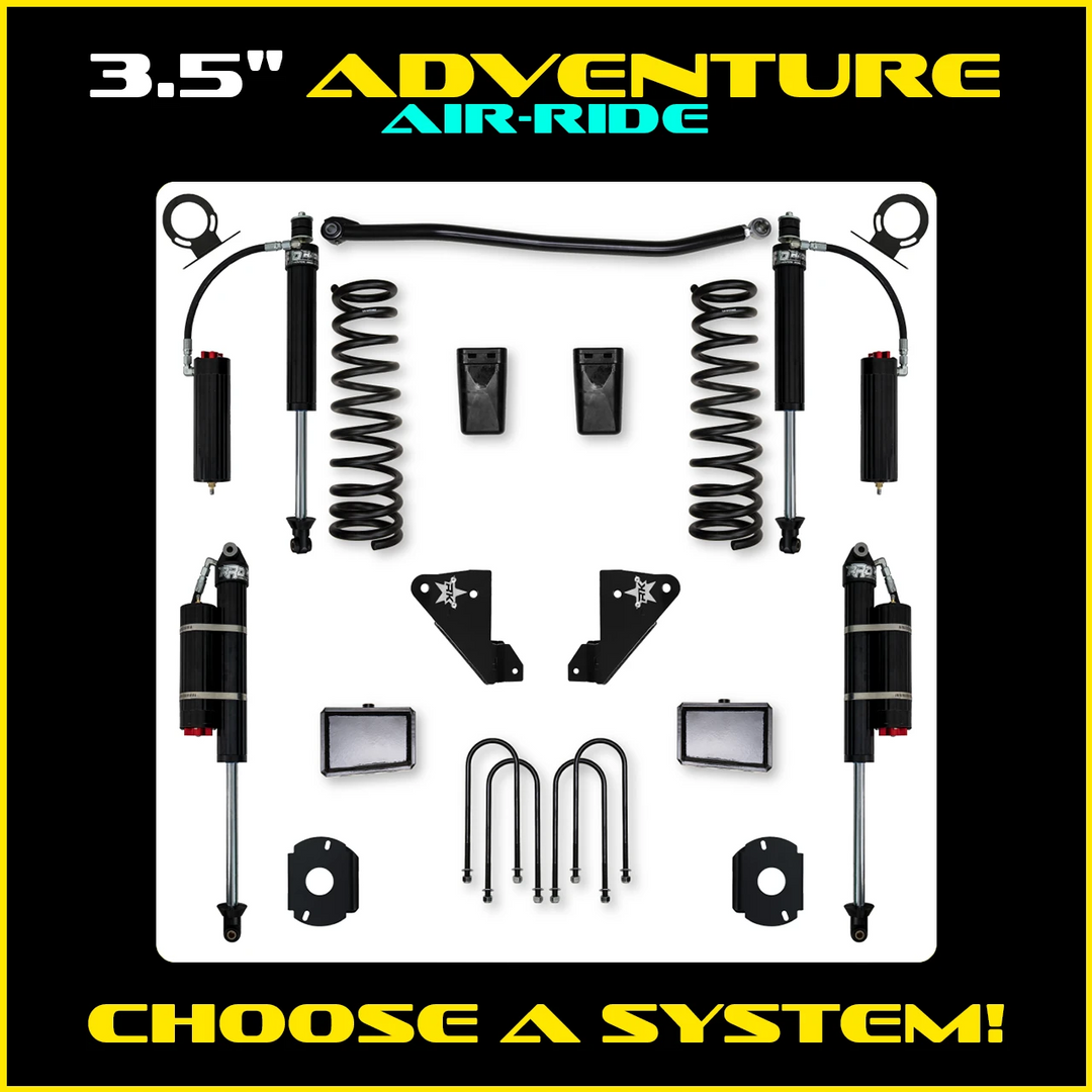 Rock Krawler 3.5 Inch Adventure System - 2013+ Ram 3500 HD - Gas Rear Air Ride