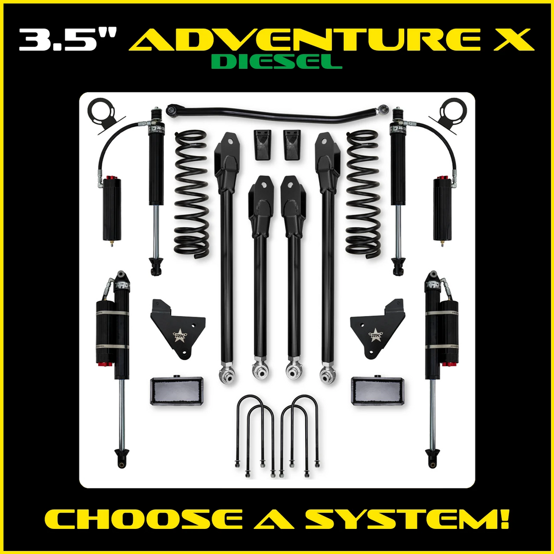 Rock Krawler 3.5 Inch Adventure X System - 2013+ Ram 3500 HD - Diesel