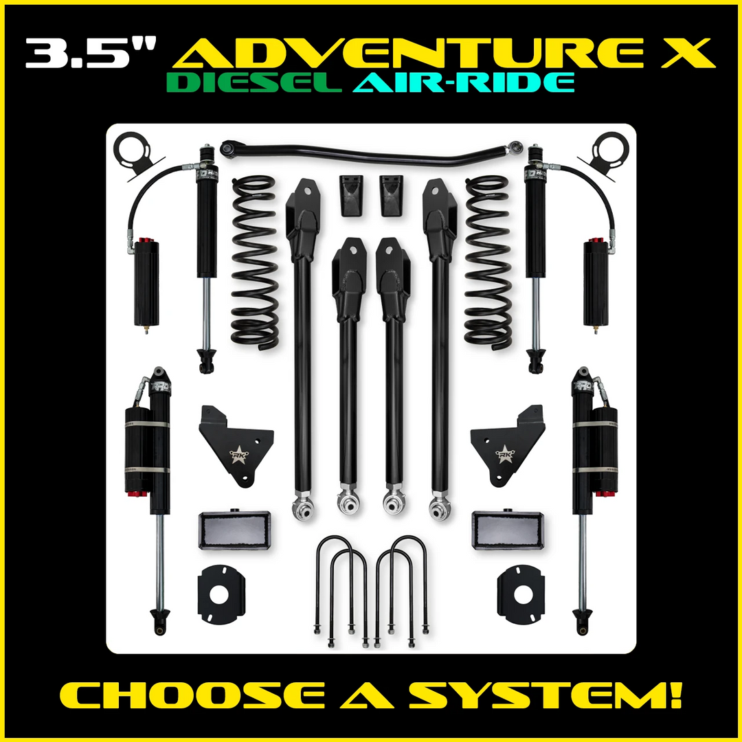 Rock Krawler 3.5 Inch Adventure X System - 2013+ Ram 3500 HD - Diesel Rear Air Ride
