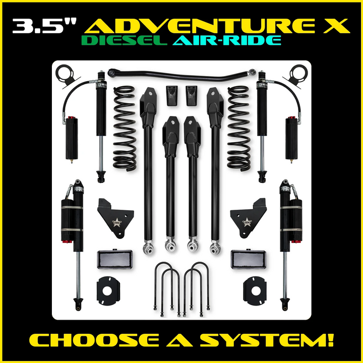 Rock Krawler 3.5 Inch Adventure X System - 2013+ Ram 3500 HD - Diesel Rear Air Ride
