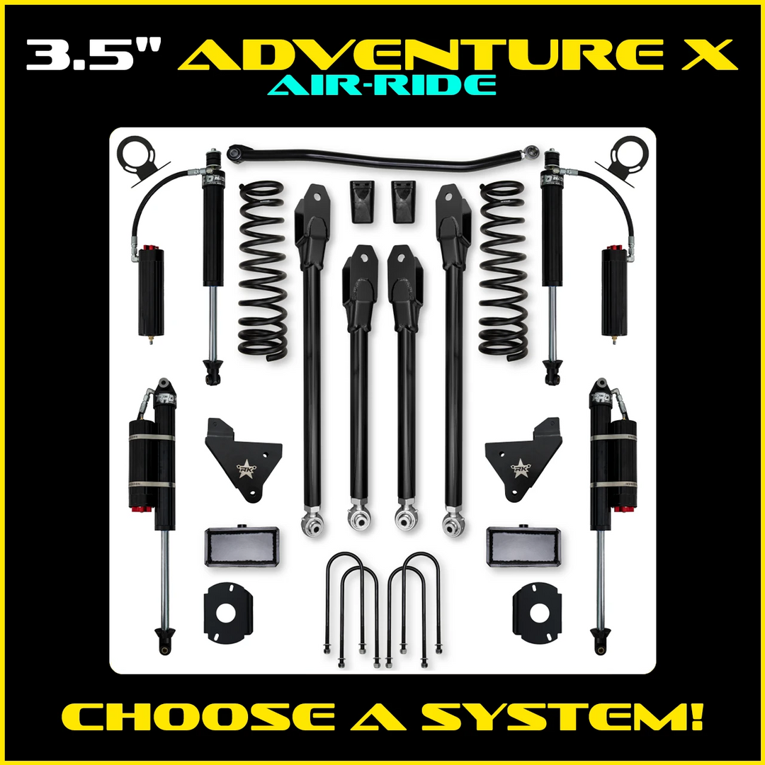 Rock Krawler 3.5 Inch Adventure X System - 2013+ Ram 3500 HD - Gas Rear Air Ride