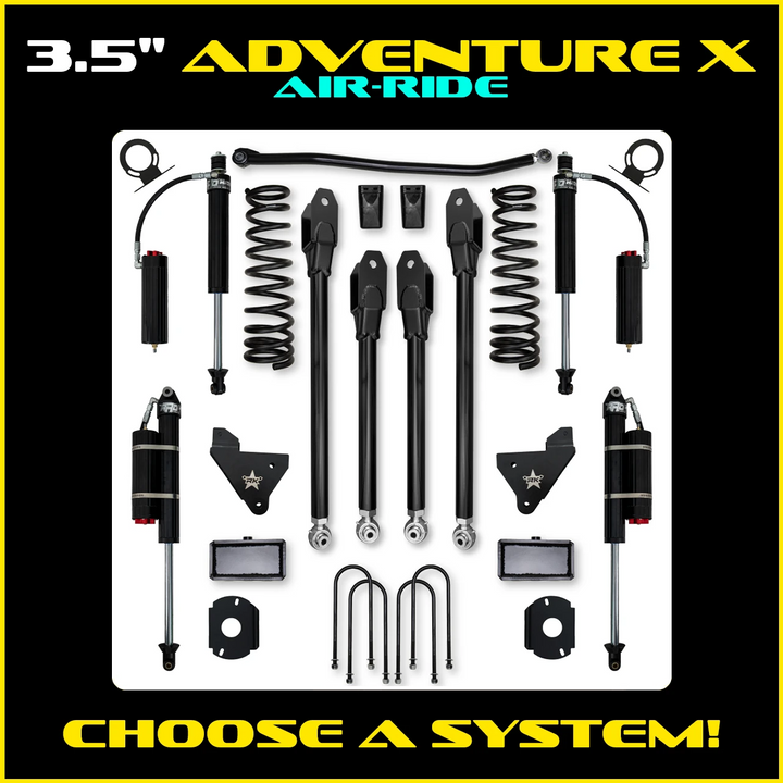 Rock Krawler 3.5 Inch Adventure X System - 2013+ Ram 3500 HD - Gas Rear Air Ride