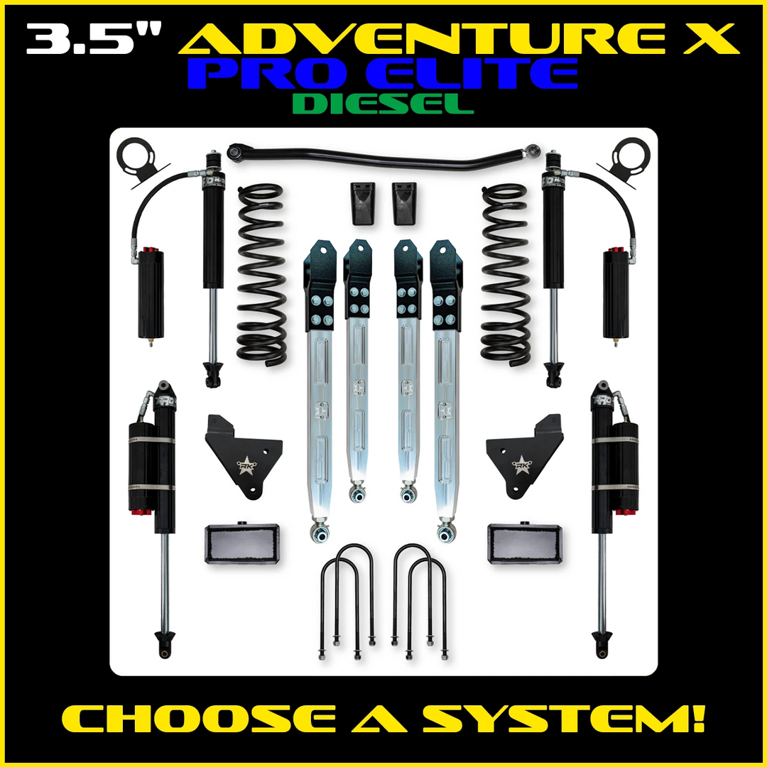 Rock Krawler 3.5 Inch Adventure X Pro Elite System - 2013+ Ram 3500 HD - Diesel