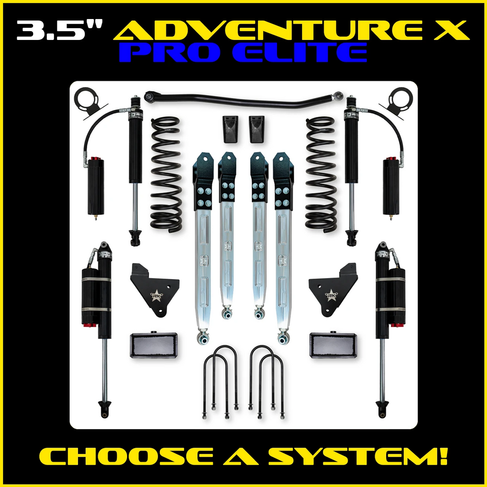 Rock Krawler 3.5 Inch Adventure X Pro Elite System - 2013+ Ram 3500 HD - Gas