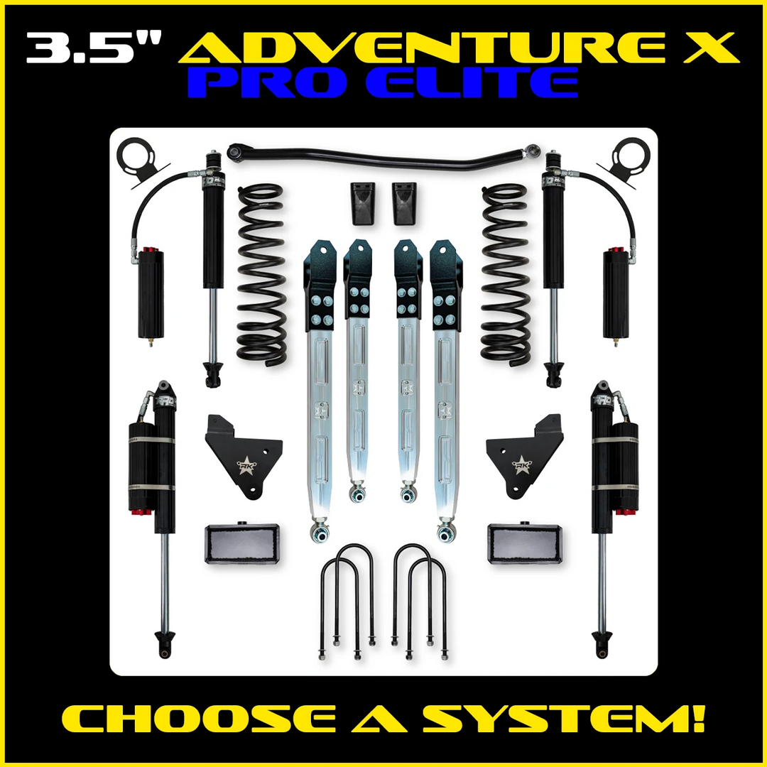 Rock Krawler 3.5 Inch Adventure X Pro Elite System - 2013+ Ram 3500 HD - Gas