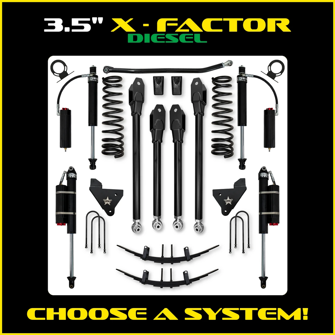 Rock Krawler 3.5 Inch X Factor System - 2013+ Ram 3500 HD - Diesel