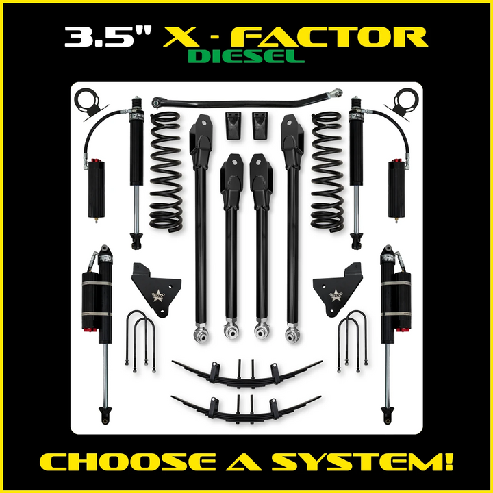 Rock Krawler 3.5 Inch X Factor System - 2013+ Ram 3500 HD - Diesel