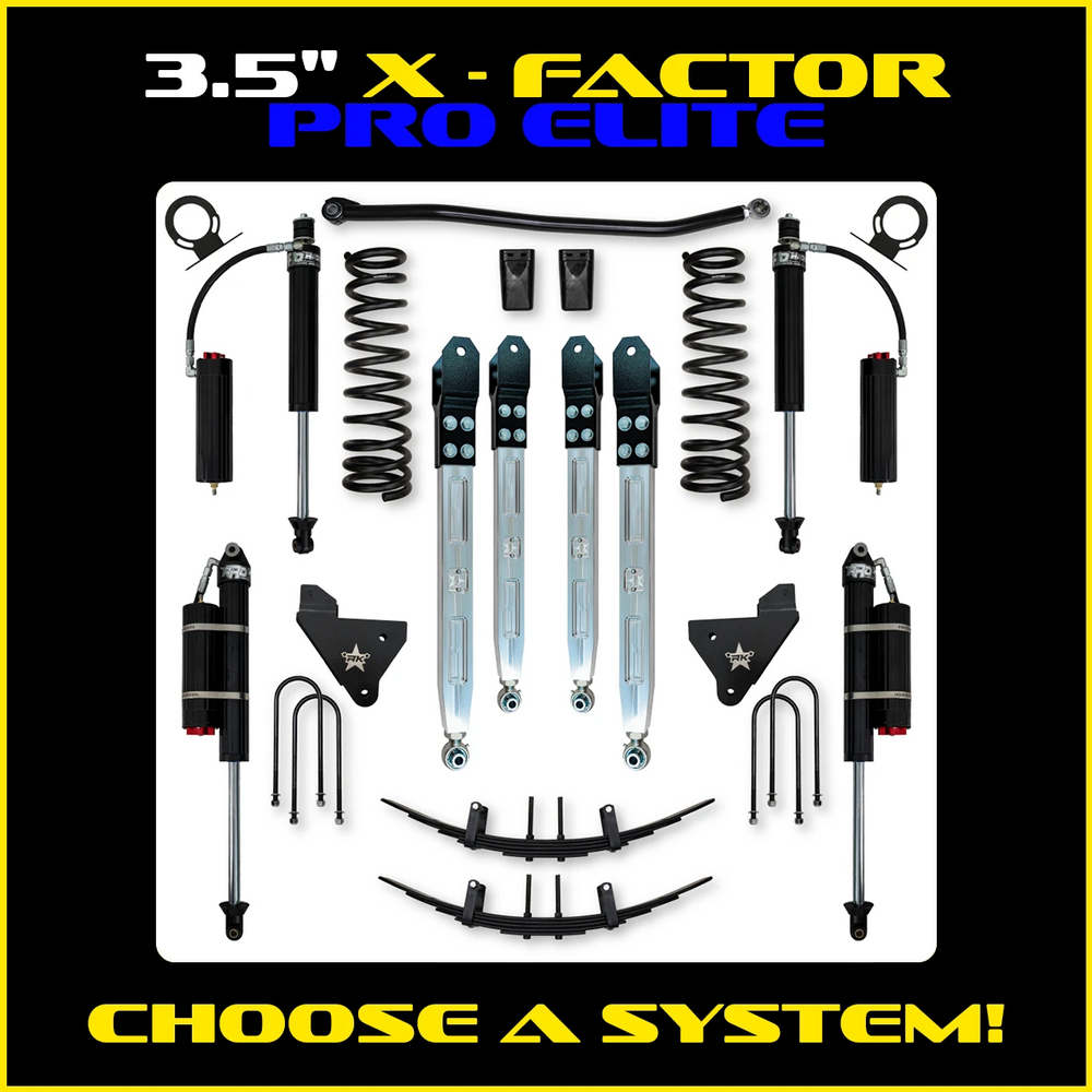 Rock Krawler 3.5 Inch X Factor Pro Elite System - 2013+ Ram 3500 HD - Gas