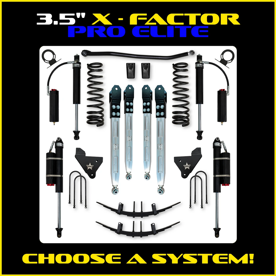 Rock Krawler 3.5 Inch X Factor Pro Elite System - 2013+ Ram 3500 HD - Gas