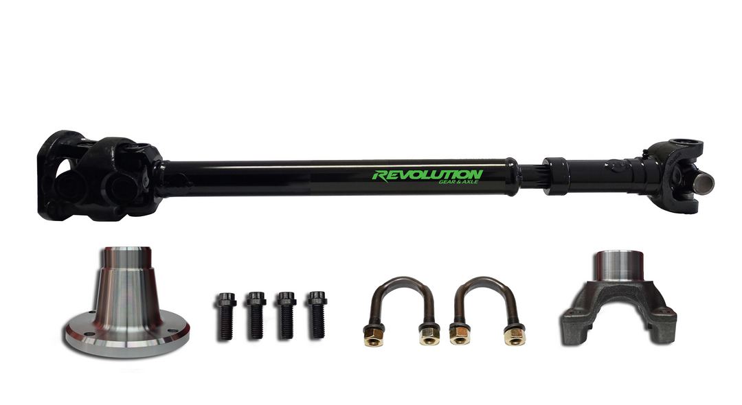 Revolution Gear Jeep Wrangler JK Front 1350 CV Driveshaft 2 or 4 Door with Pinion Yoke