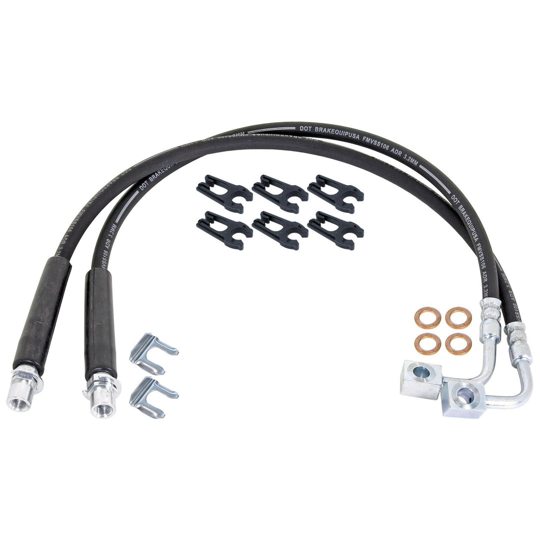 Gladiator Extended Rear Braided Brake Hose Kit For 20-Pres Jeep Gladiator JT