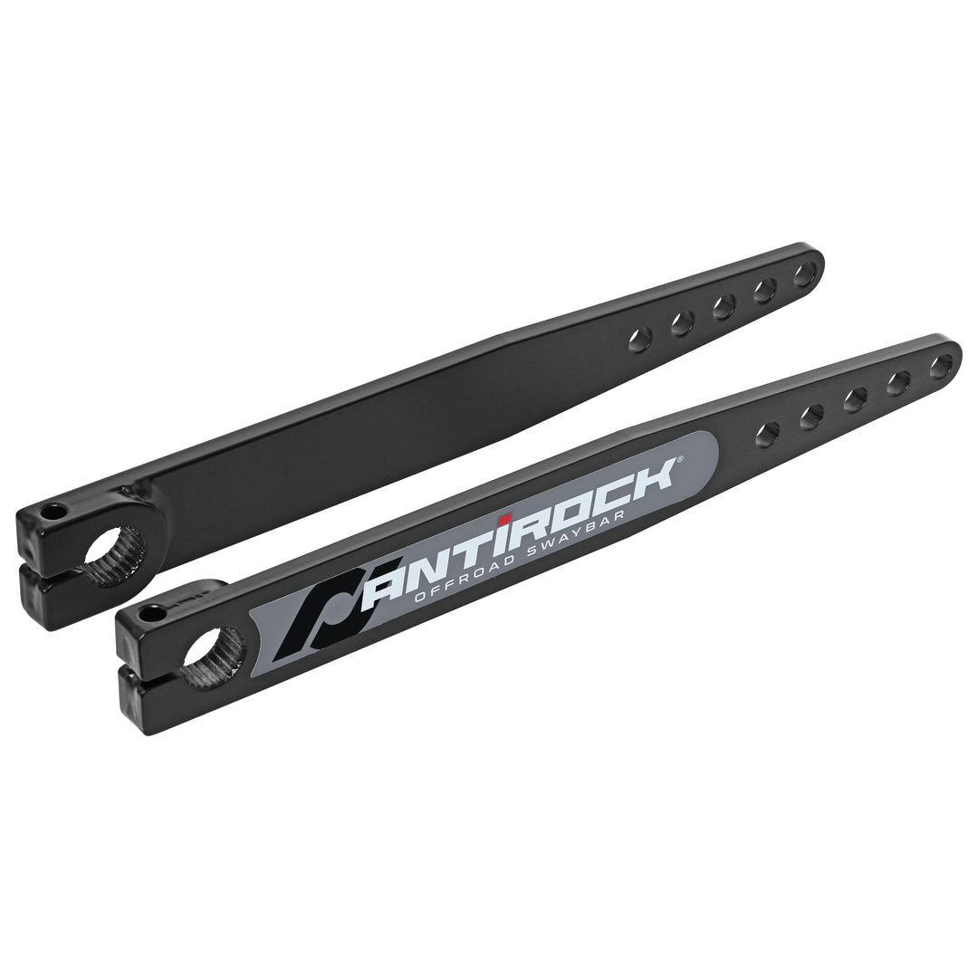 Antirock Fabricated Steel Sway Bar Arms 17 Inch Long OAL 15.195 Inch C-C 5 Holes Includes Stickers Pair