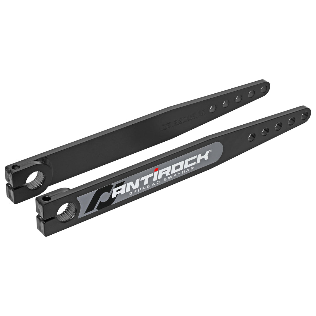 Antirock Fabricated Steel Sway Bar Arms 97-06 Wrangler TJ and LJ Unlimited/XJ/MJ 18 Inch Long OAL 16.195 Inch C-C 5 Holes Includes Stickers Pair