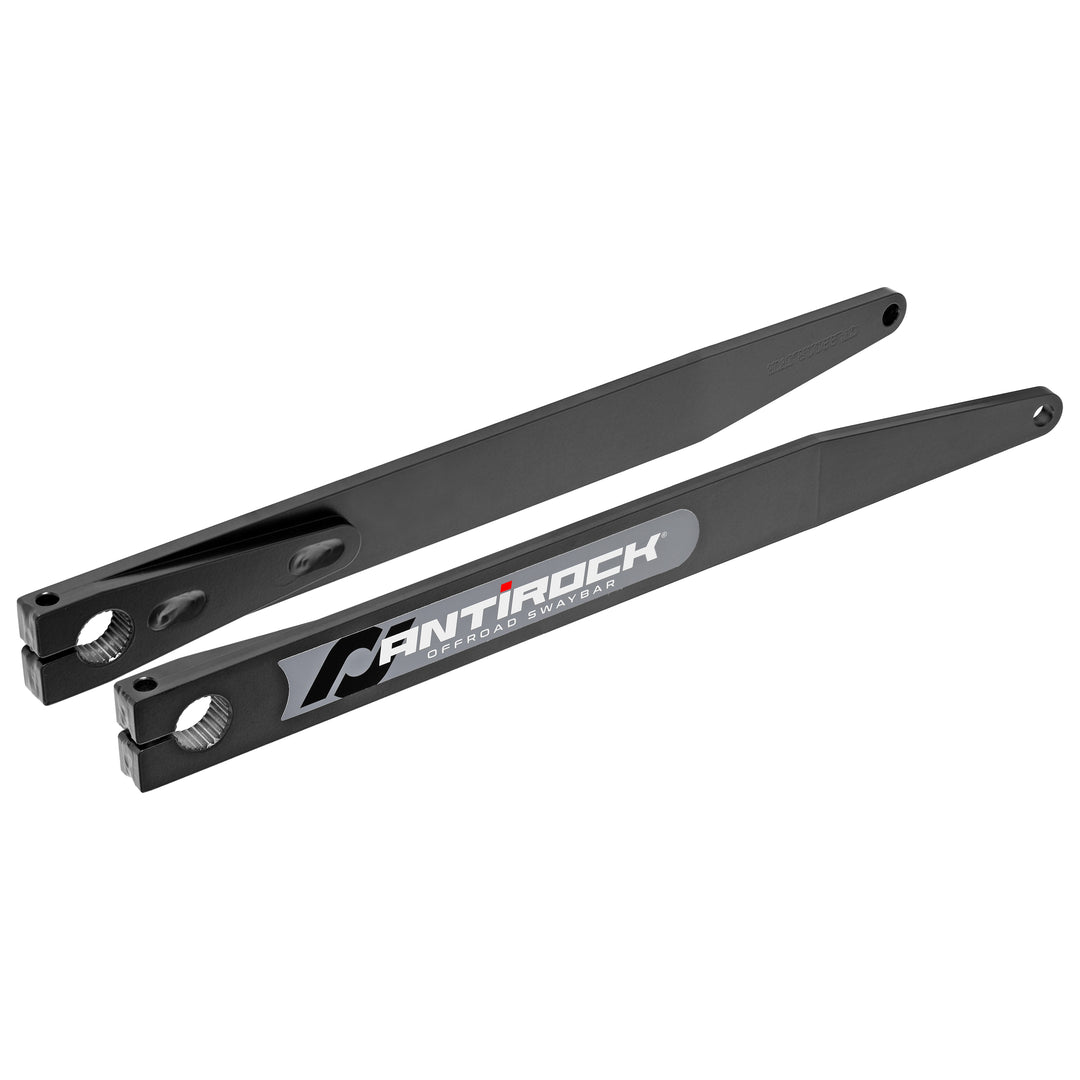 Antirock Fabricated Steel Sway Bar Arms 07-18 Wrangler JK Bent Style 21 Inch Long OAL 19.5 Inch C-C Slight Bend Includes Stickers Pair
