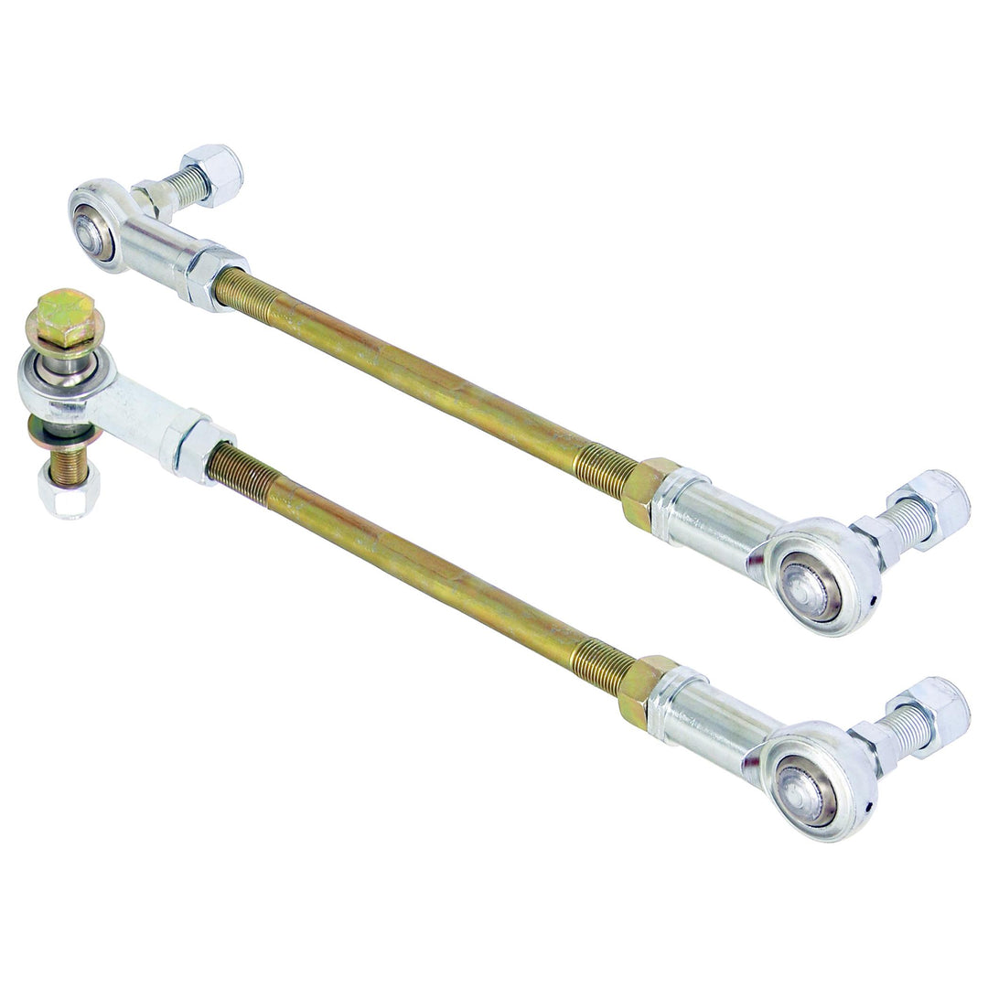 Adjustable Sway Bar End Link Kit for JL/JT Front (10 1/2 Inch Long Rods w/ heim joints and Jam Nuts pair)