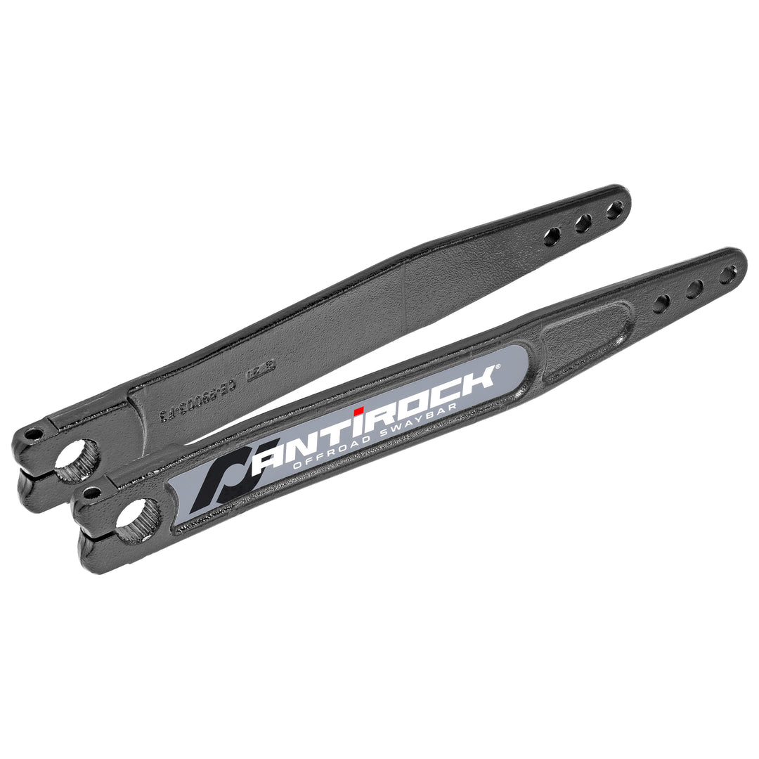 Antirock Forged Chromoly Sway Bar Arms 18 Inch Long x 25 Spline .69 Inch Offset Bend Incl. Stickers Pair