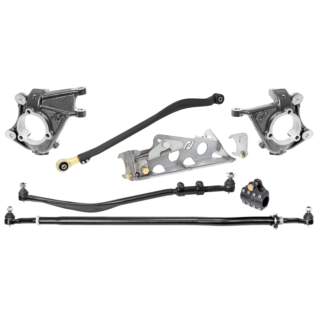 Currectlync Wrangler JK High Steer Kit For Ram Assist. Incl. Knuckles Drag Link Tie Rod Jeep JL/JT Trac Bar Trac Bar Reloc/Ram Mount Tie Rod Clamp