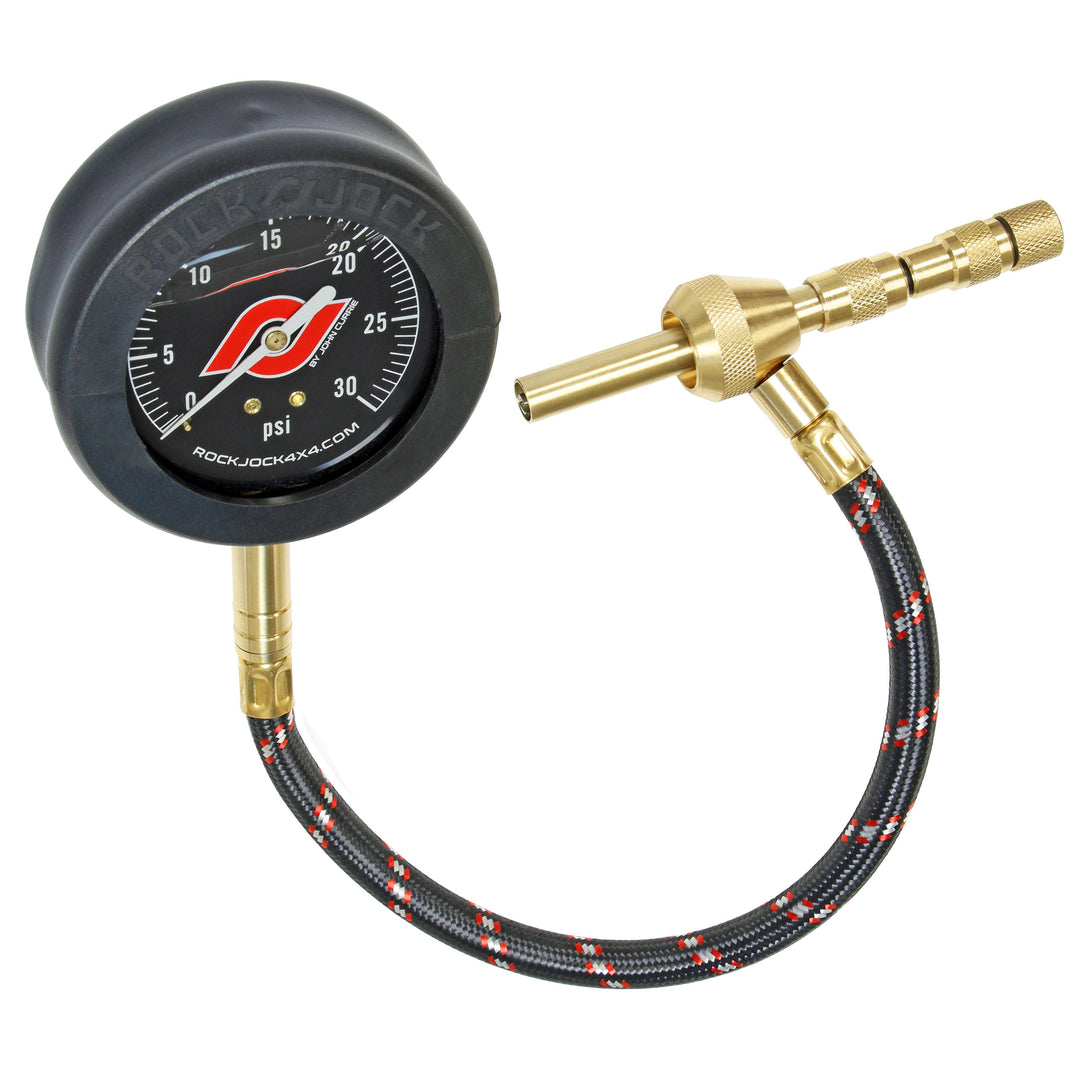 Elite Analog Tire Deflator 3 Inch Stainless Steel Liquid Filled Gauge Rubber Cover Zipper Case