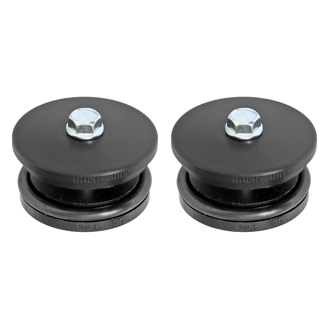 Spring Tower Frame Plug Kit for JL JT and JK Frames. CNC Machined Black Delrin