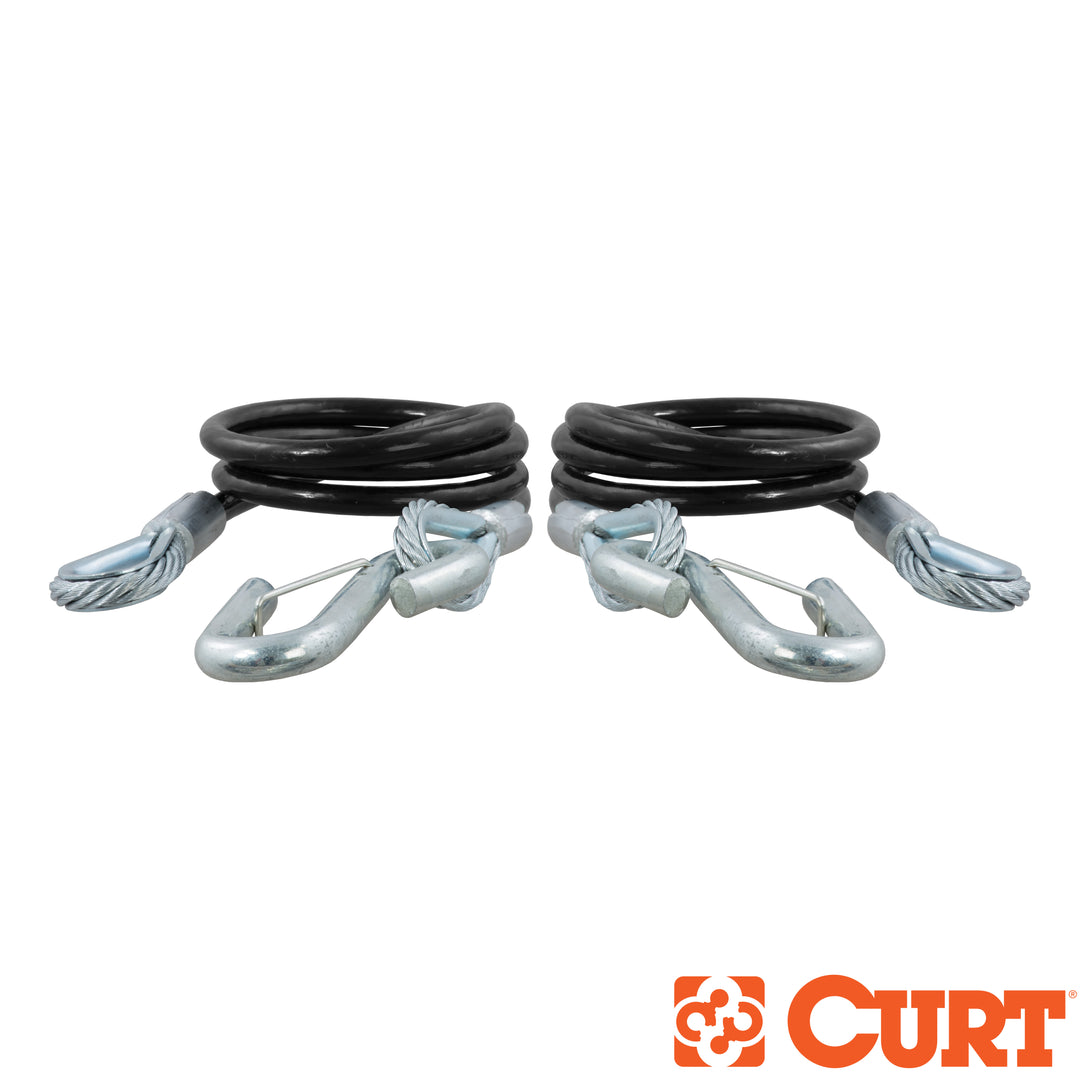 Curt Towing Safety Cable Kit (44 1/2 Inch Long w/ 2 Snap Hooks 5000 lbs. 2-Pack)