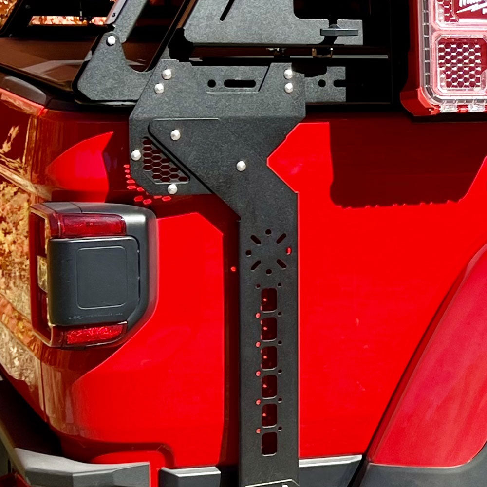 2020-2023 Jeep Gladiator Overland Rack Rear Quarter Side Rails Rock Slide Engineering RK-103-JT1