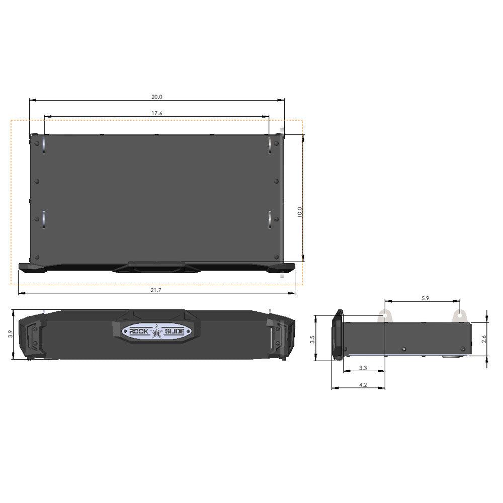 R-STEP 16 Inch Wide Step with Universal Brackets To Mount On Flat Surface Rock Slide Engineering RS-1600