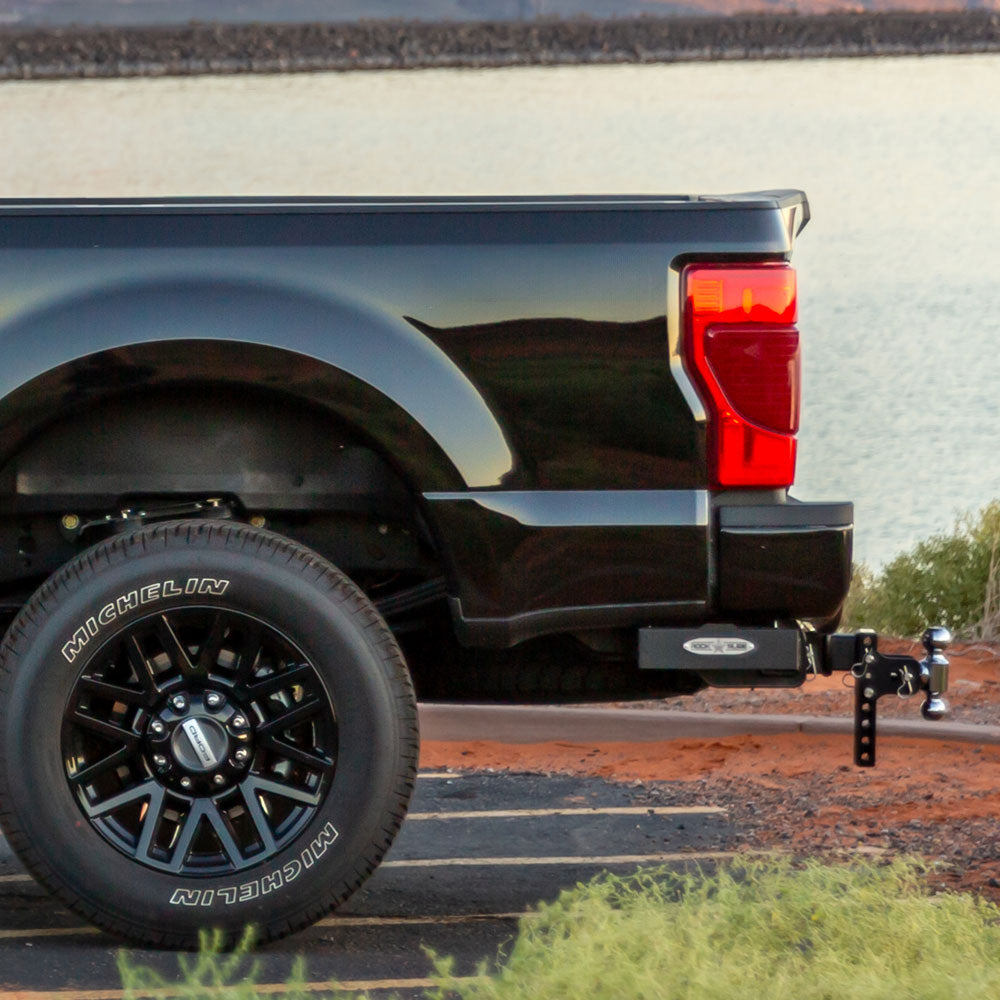 R-STEP 9 Inch Wide For 2017-2022 Ford Super Duty Bed Step Attachment Brackets Drivers Side Behind Rear Tire Rock Slide Engineering RS-910